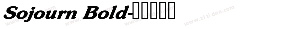 Sojourn Bold字体转换